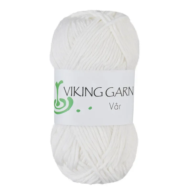 Populärt val Garn Vår, 50g, Vit 400