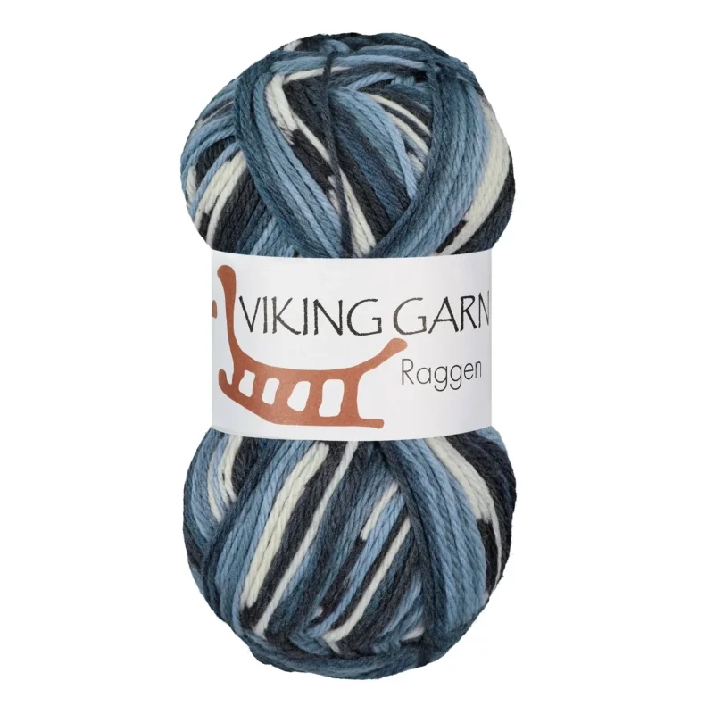 Lägg i varukorgen Viking Garn Raggen, 150g, Flerfärgad grå/blå 724