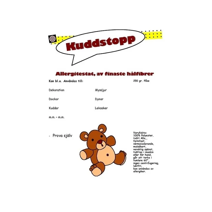 I lager Kuddstoppning 250 g