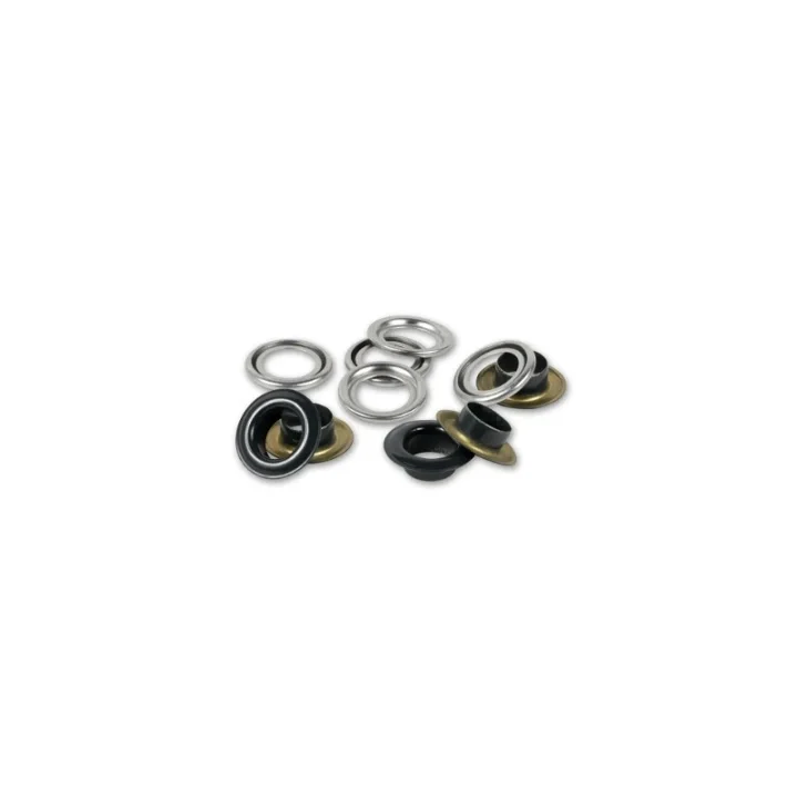 Öljetter med brickor, 8 mm, svarta 32st Säker betalning