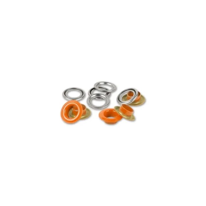 Sista chansen Öljetter med brickor, 8 mm, orange 32st