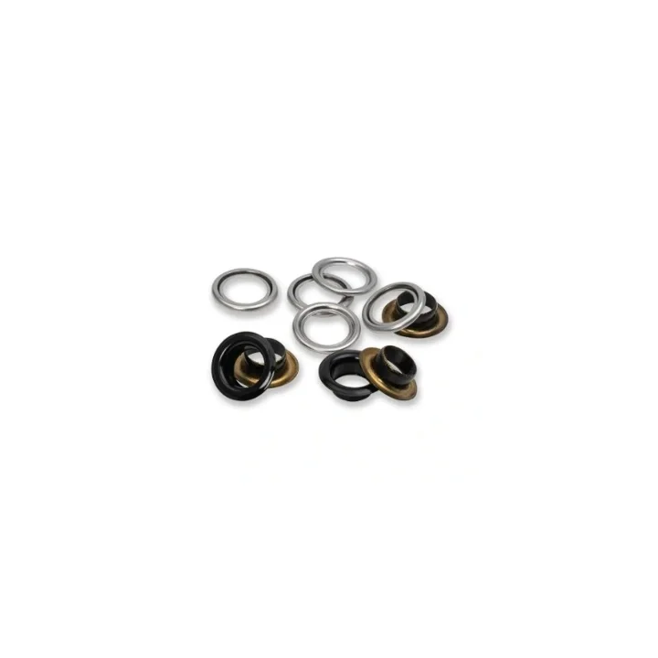 Öljetter med brickor, 14 mm, svart 15st risnedsättning