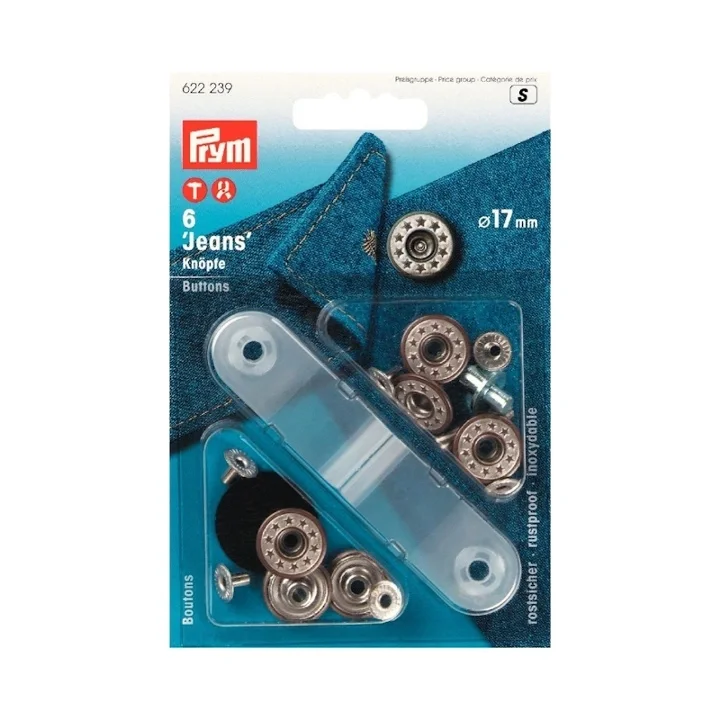 Lågt pris Jeansknappar, stjärnor, 17 mm, antik mässing-matt vit
