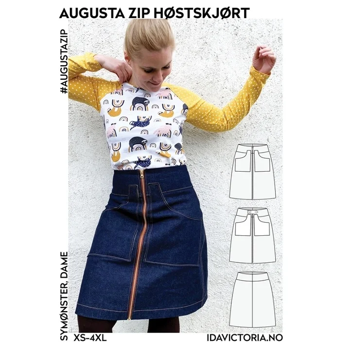 Ida Victoria - Augusta Zip kjol, dam Expressleverans