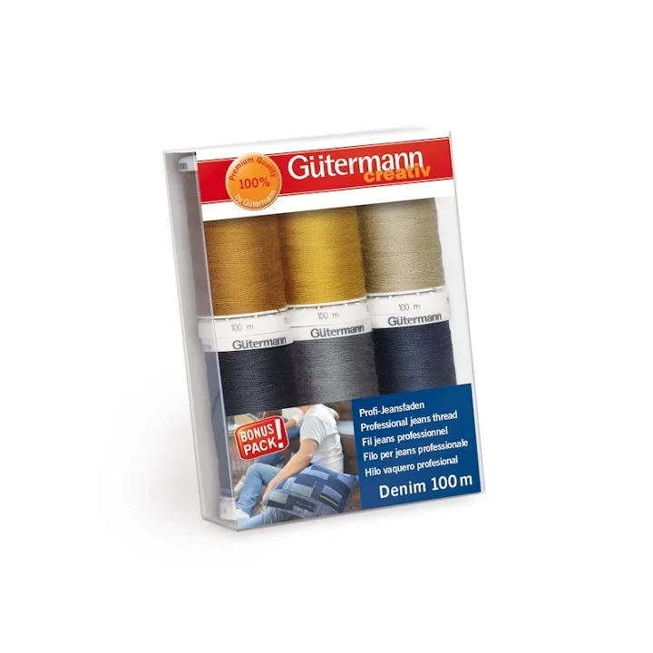 Köp nu TRÅDSET - DENIMTRÅD 100 METER x 6 ST, 1-PACK