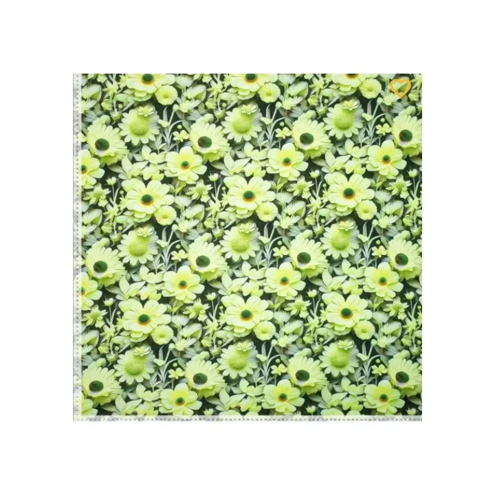 Sarah 3D flowers, grön Fri frakt