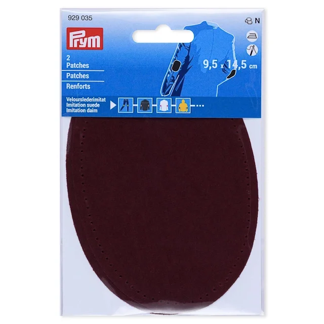 Prym Armbågslapp, mockaimitation, 9,5x14,5cm, vinröd Bästa pris