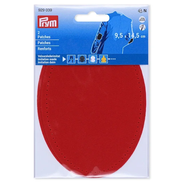Prym Armbågslapp, mockaimitation, 9,5x14,5cm, röd Köp nu