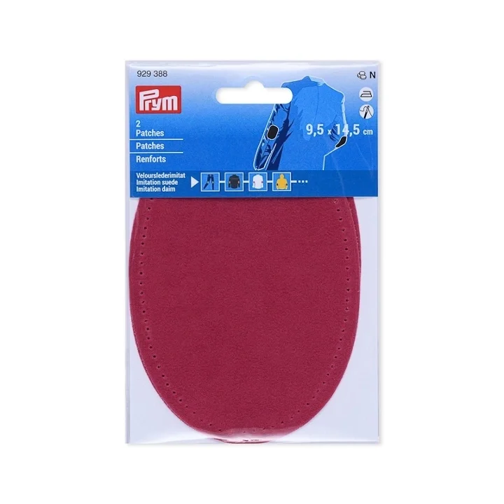 Prym Armbågslapp, mockaimitation, 9,5x14,5cm, fuchsia Endast idag