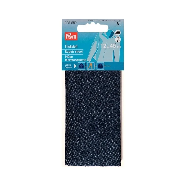 Laglapp för jeans, strykbar, 12 x 45 cm, mörkblå Expressleverans