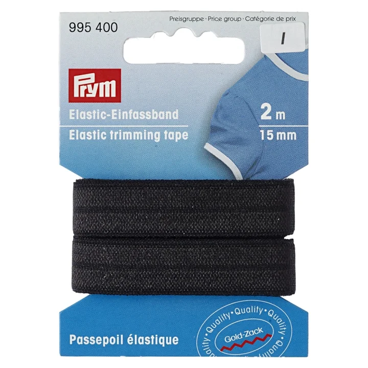 Elastisk vikresår, 15mm, svart, 2m Endast denna vecka