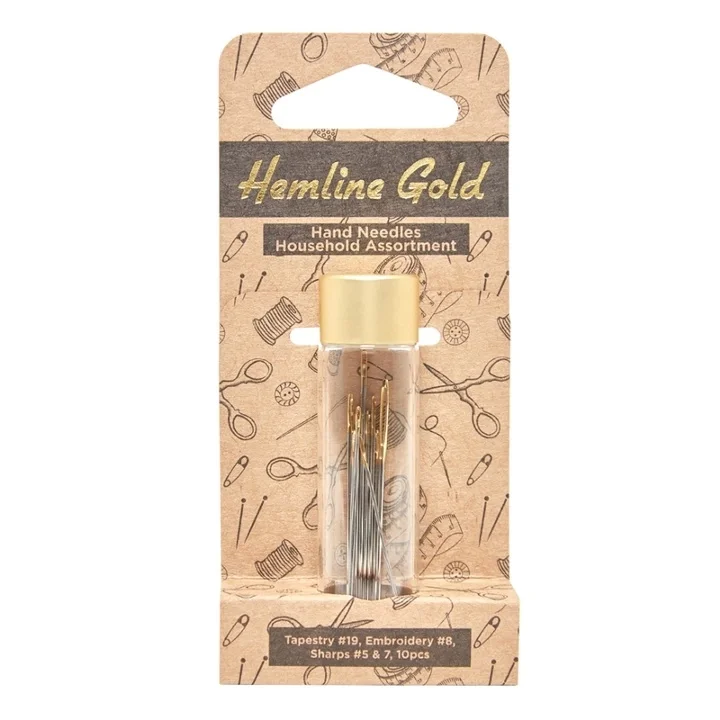 Outlet HUSHÅLLSORTERING 10 NÅLAR ´HEMLINE GOLD´