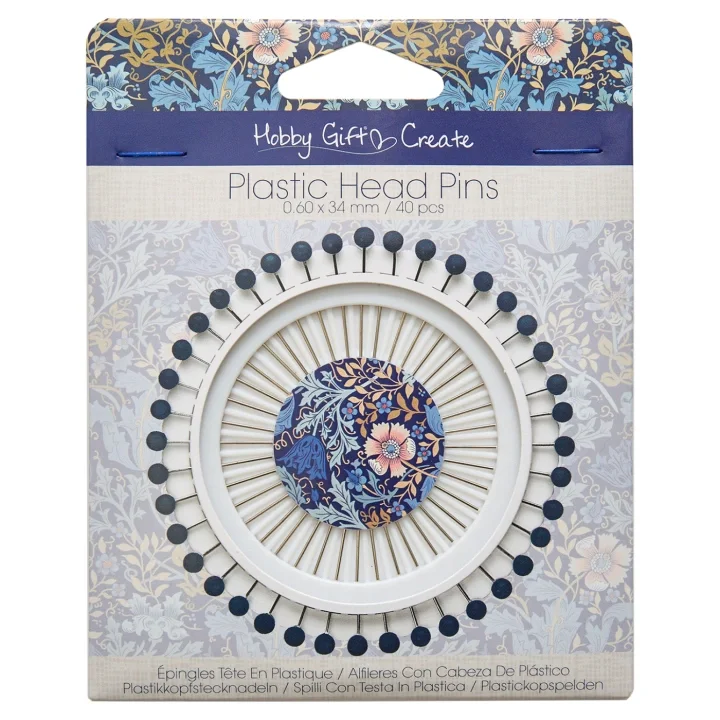 Kundfavorit Hobby Gift Create Knappnålar med plasthuvud - Blooming Blue