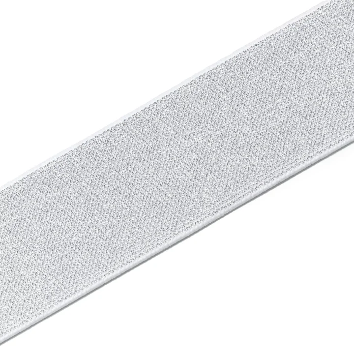 Resår, 50mm, vit-silver Fri frakt