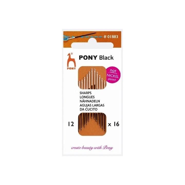 Pony Black Synålar 12 Billig