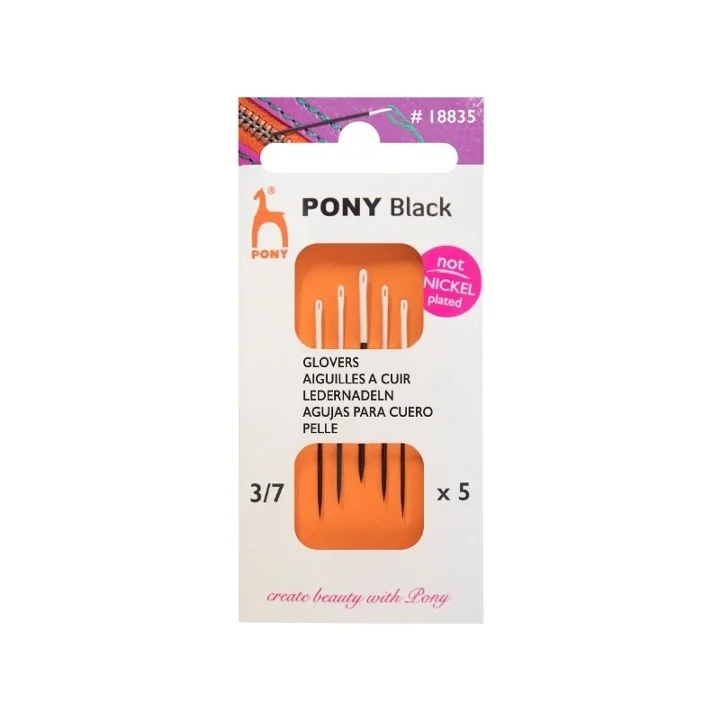 Pony Black Lädernålar 3-7 Rea