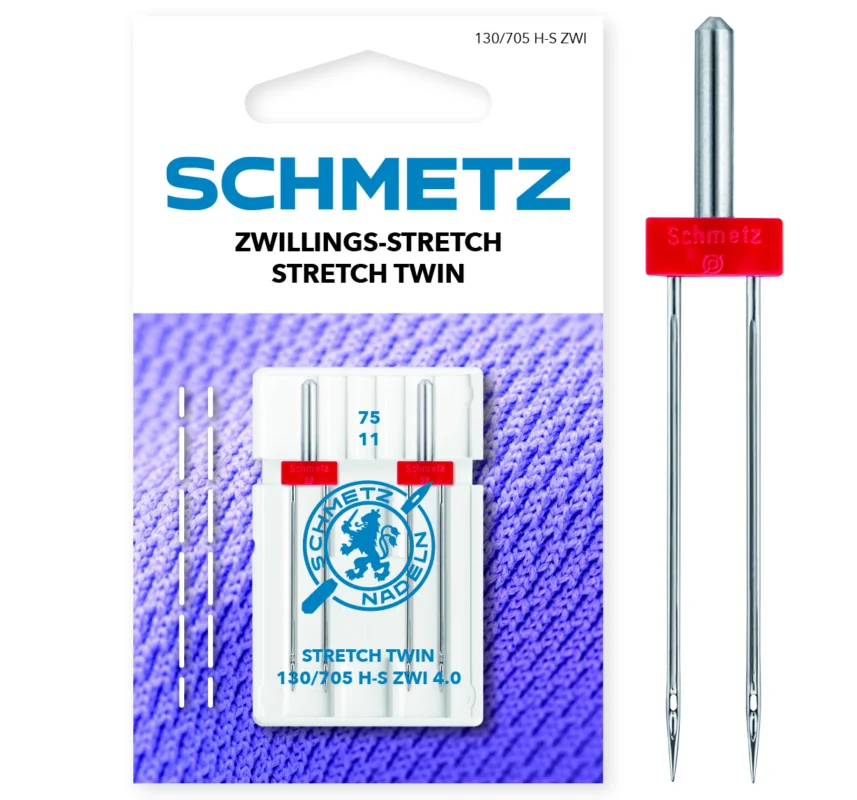 Tvillingnål stretch 4 mm 2st - 75/11 – Schmetz Begränsat antal