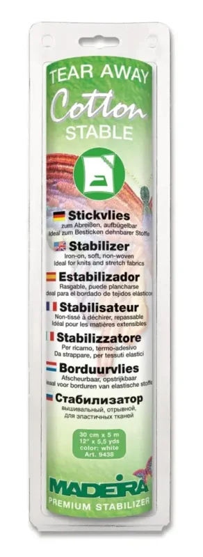 Populär Cotton Stable Vit 30 cm x 5 m