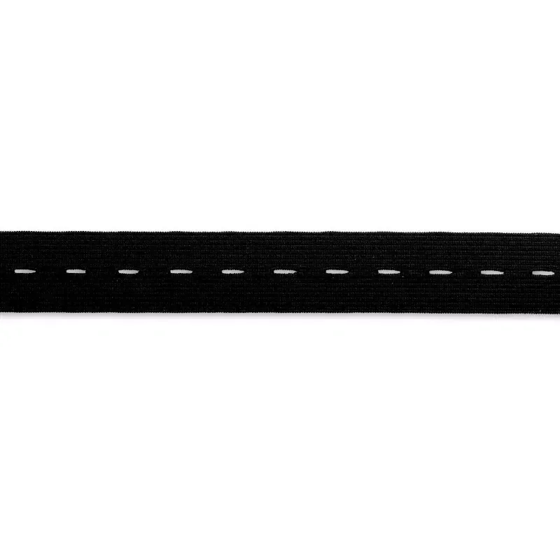 Endast denna vecka Knapphålsresår 18mm Svart, 1 meter