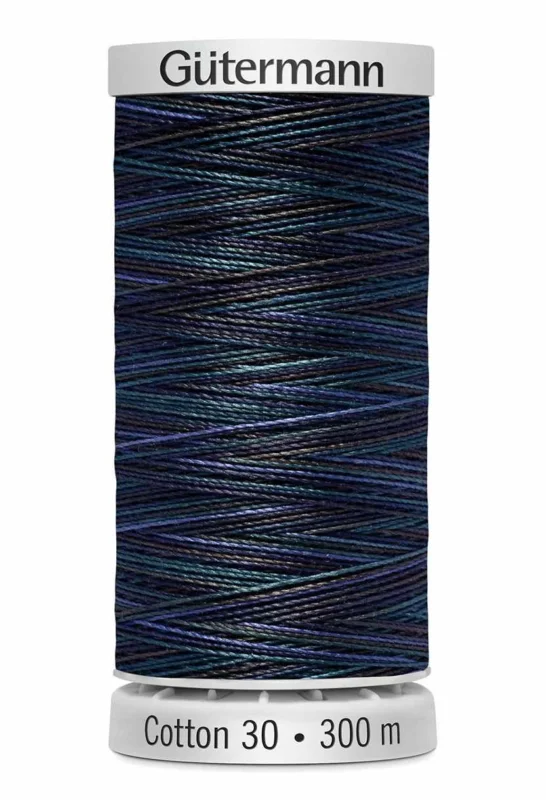 Cotton 30 Melerad Blå-Grön-Lila / 4022 Kampanj