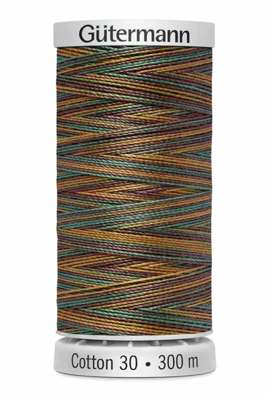 Cotton 30 Melerad Guld-Rost-Turkos / 4114 Trygg betalning