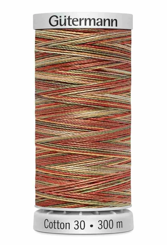 Beställ idag Cotton 30 Melerad Röd-Grön-Beige / 4121